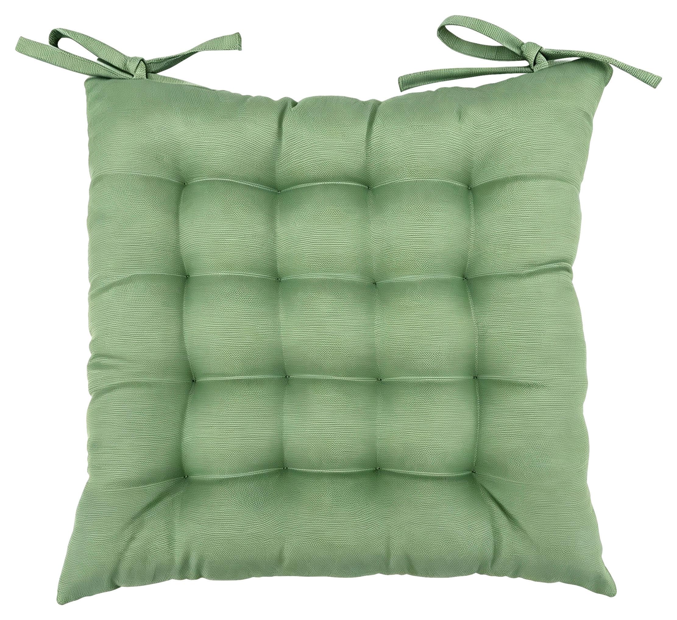 SITZKISSEN LETICIA - Grün, ROMANTIK / LANDHAUS, Textil (38/38/4cm) - James Wood