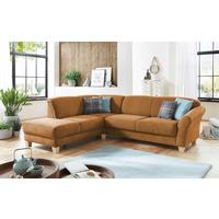 Ecksofa Gotland terracotte, 212x257 cm - Terracotta/Naturfarben, KONVENTIONELL, Textil (212/257cm) - Sit & More