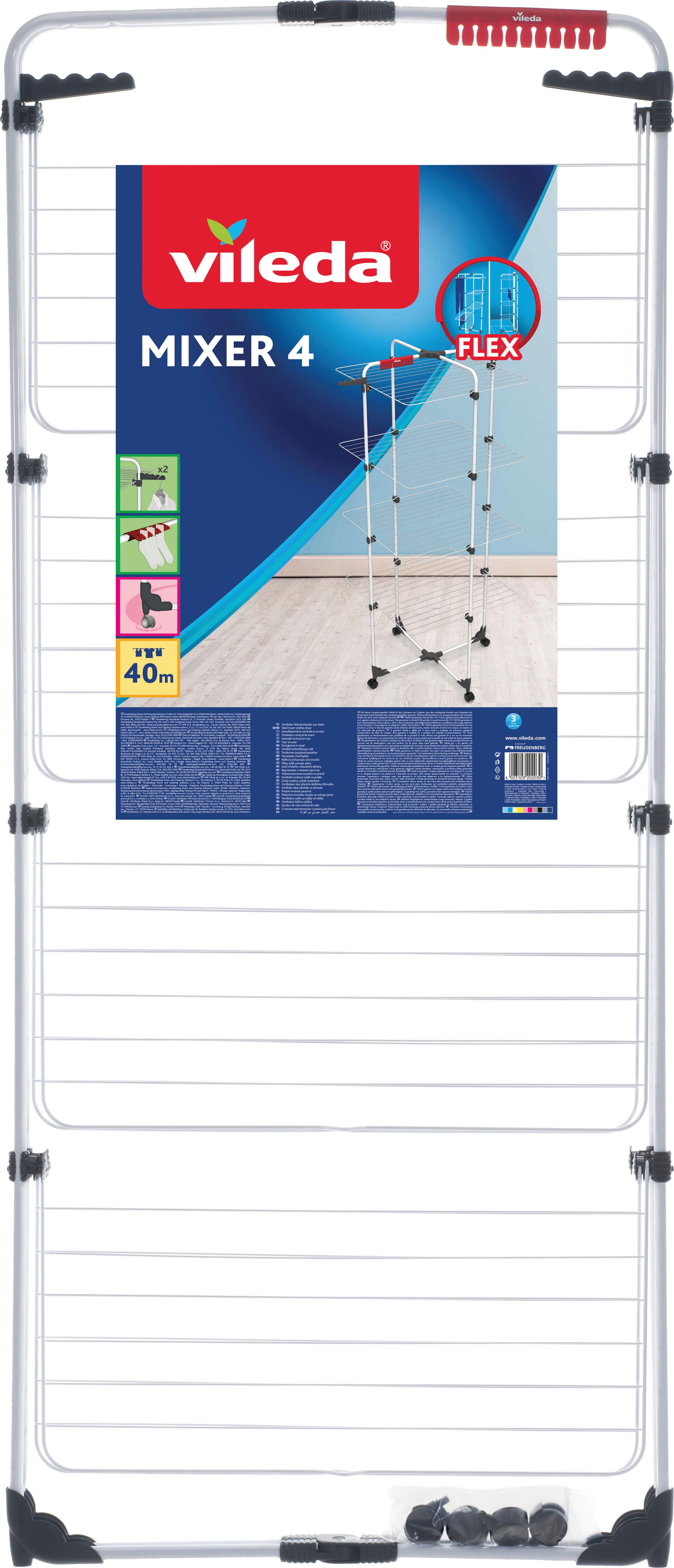 Vertikálny sušiak na bielizeň VILEDA MIXER 4 SUŠIAK - Basics, kov (5/163,5/71cm)