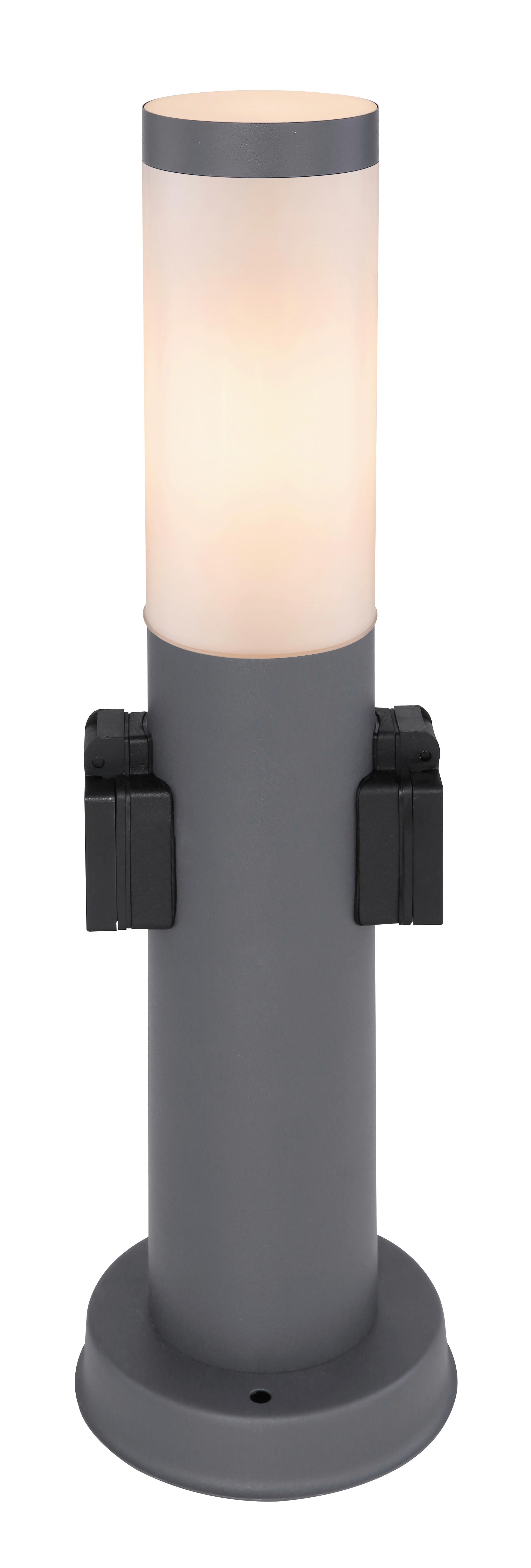 Außenleuchte 60 W Kunststoff/metall - Anthrazit/Opal, Design, Kunststoff/Metall (12,7/45cm) - Globo