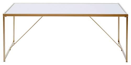 Couchtisch Glam Coffee - Goldfarben/Weiß, KONVENTIONELL, Holzwerkstoff/Metall (120/60/44cm) - Livetastic
