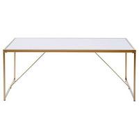 Couchtisch Glam Coffee - Goldfarben/Weiß, KONVENTIONELL, Holzwerkstoff/Metall (120/60/44cm) - Livetastic