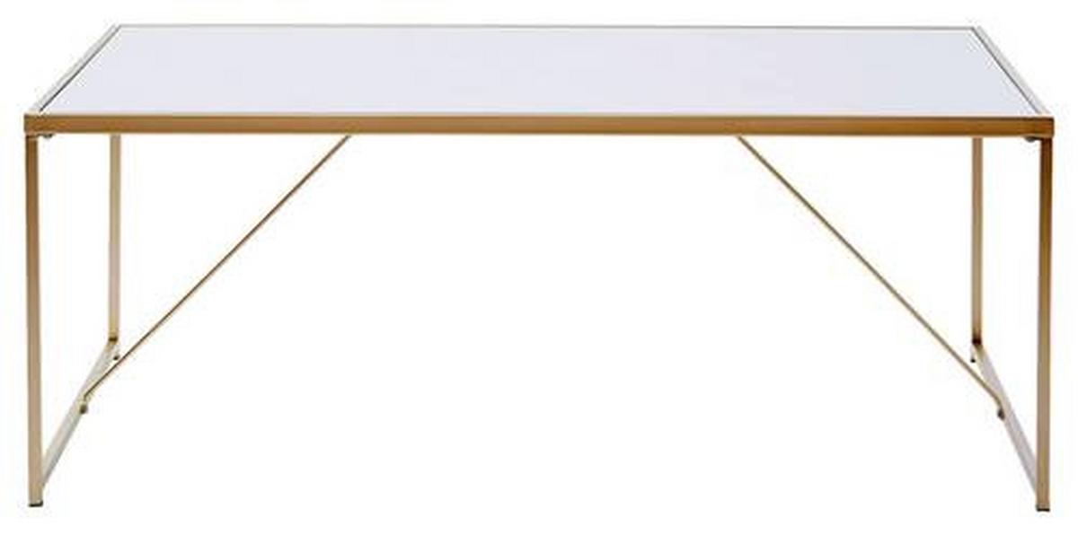 Couchtisch Glam Coffee - Goldfarben/Weiß, KONVENTIONELL, Holzwerkstoff/Metall (120/60/44cm) - Livetastic