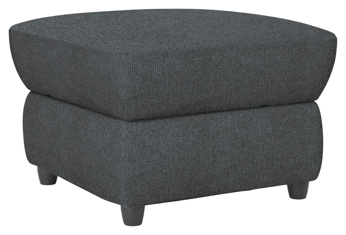 Polsterhocker Boston Mit Stauraum Dunkelgrau Chenille - Dunkelgrau/Schwarz, KONVENTIONELL, Textil (68/45/68cm) - Livetastic