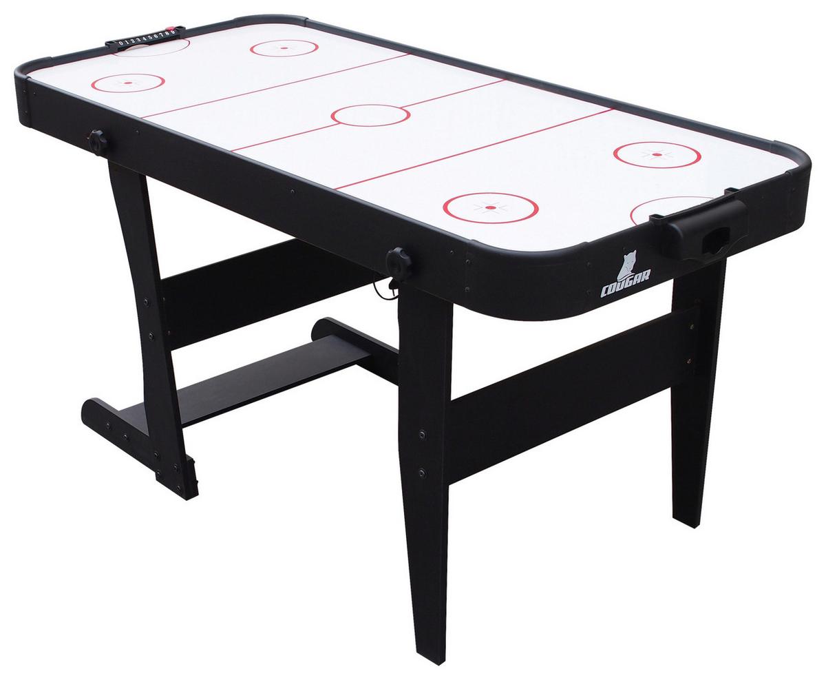 Tisch-eishockey L: 152cm Schwarz + Puck Und Zwei Tore - Schwarz, KONVENTIONELL, Holz (73/79/152cm) - Ambia Garden