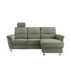 Ecksofa mit Stauraum Parole Grün Chenille - Chromfarben/Grün, MODERN, Textil (231/165cm) - Livetastic