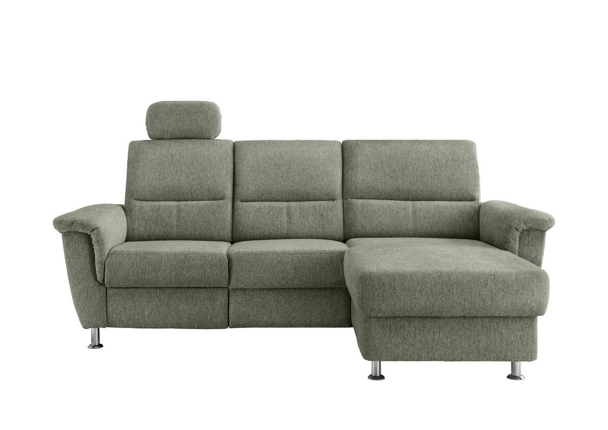Ecksofa Mit Stauraum Parole Grün Chenille - Chromfarben/Grün, MODERN, Textil (231/165cm) - Livetastic