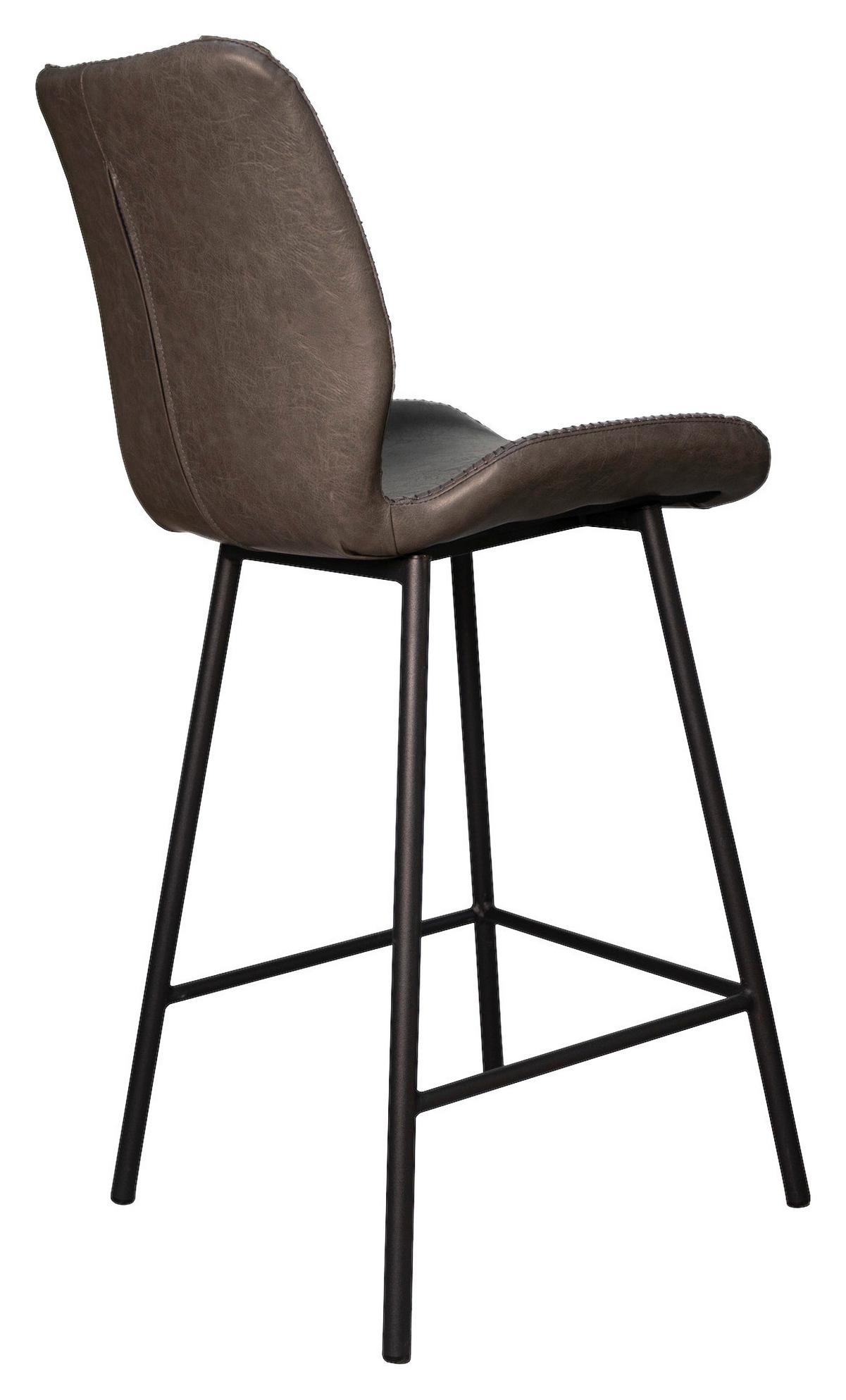 Barhocker-Set Barron - Anthrazit/Schwarz, KONVENTIONELL, Kunststoff/Textil (47/99/40cm) - MID.YOU