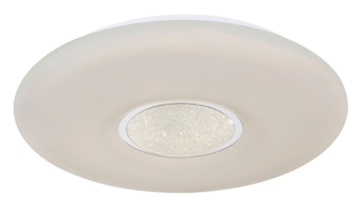LED-Deckenleuchte Ø 48,5 cm, Timerfunktion und Farbwechsler - Klar/Opal, Design, Glas/Kunststoff (48,5/7,2cm) - Globo