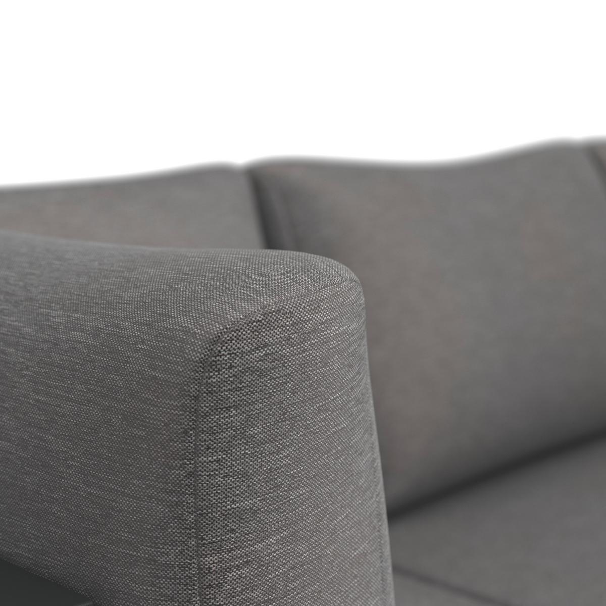 Lounge Garnitúra Lagos - antracit/szürke, Modern, textil/fa - Beldano