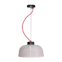 Pendelleuchte Liverpool 50101288 - Transparent/Rot, KONVENTIONELL, Glas/Metall (26.5/26.5/90cm)