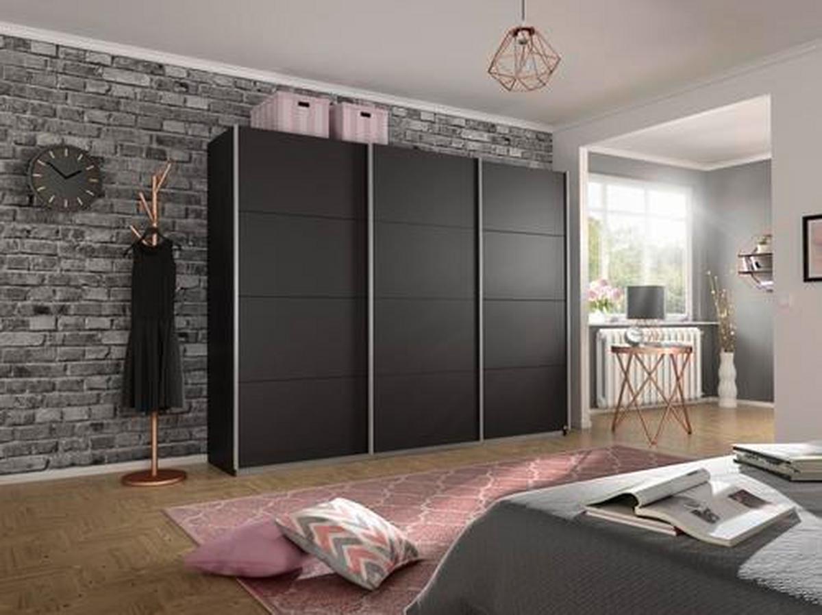 Schwebetürenschrank 271cm Belluno, Grau Metallic - Grau, MODERN, Holzwerkstoff (271/210/62cm) - Rauch Möbel