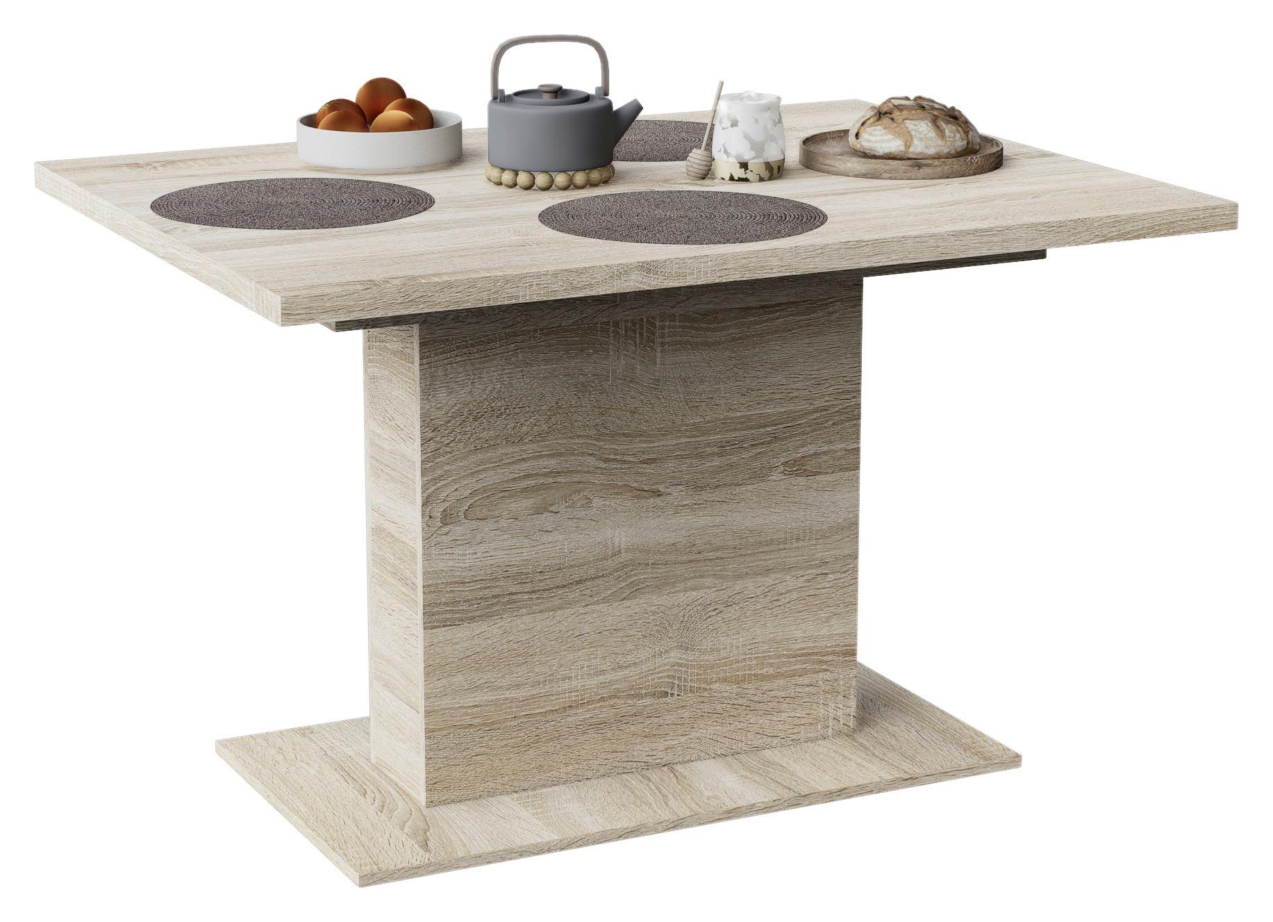 Kihúzható Étkezőasztal Corina - Modern, faalapú anyag (120-160/75,9/90cm)