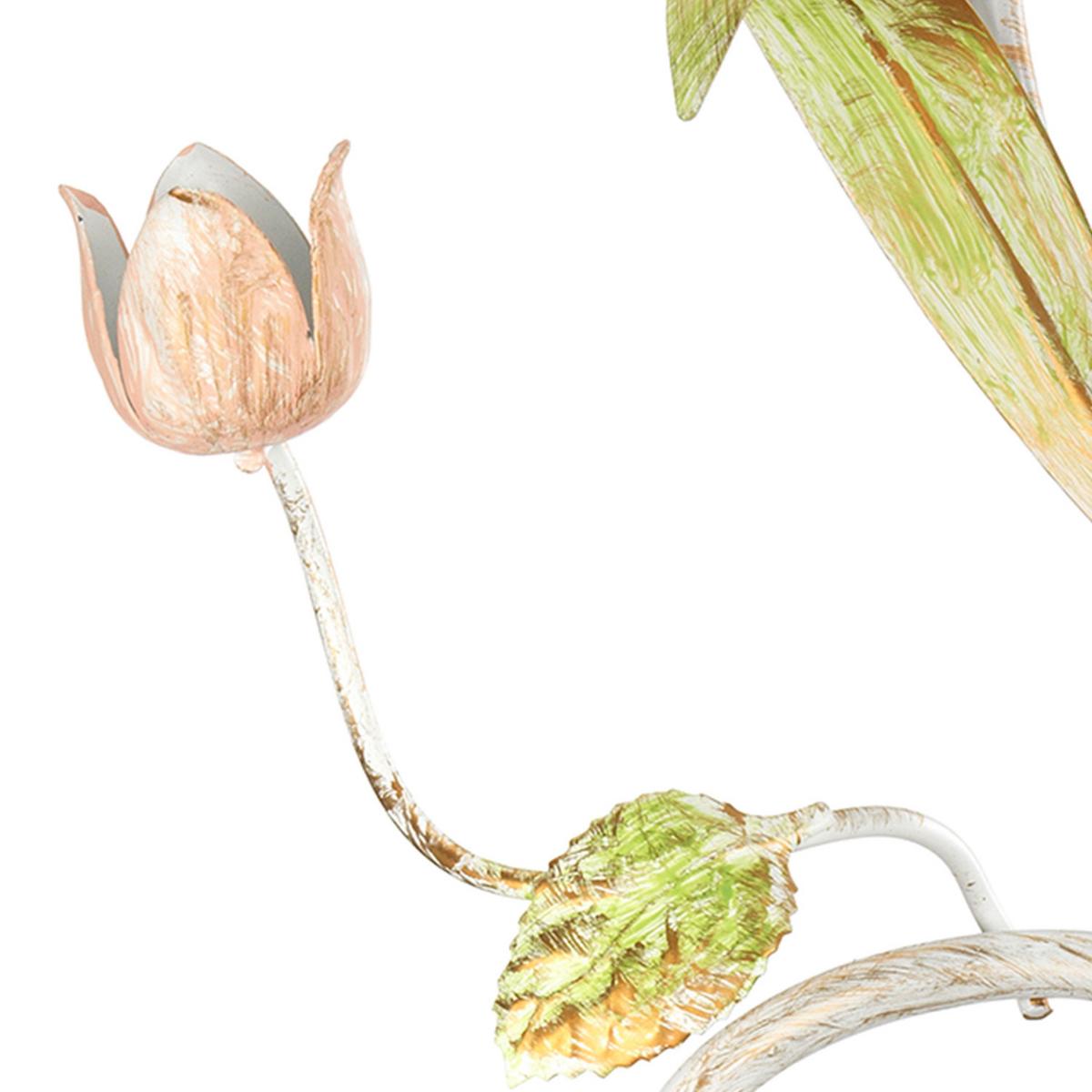 Wandleuchte 4985/ap2 - Pink/Weiß, KONVENTIONELL, Glas/Metall (32/18/40cm)