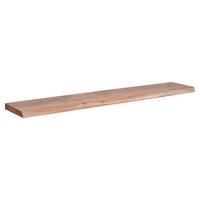Nástěnná police z masivního dřeva š: 140cm - barvy akácie, Moderní, dřevo (140/4/26cm) - MID.YOU
