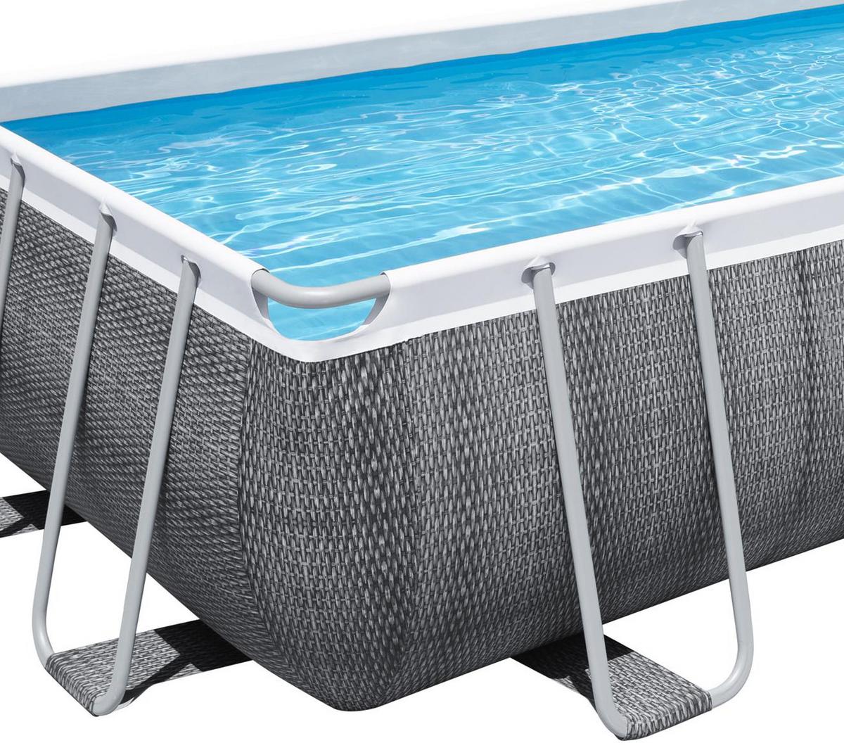 Piscina rectangular Power Steel 549 x 274 x 122 cm rattan - Outlet