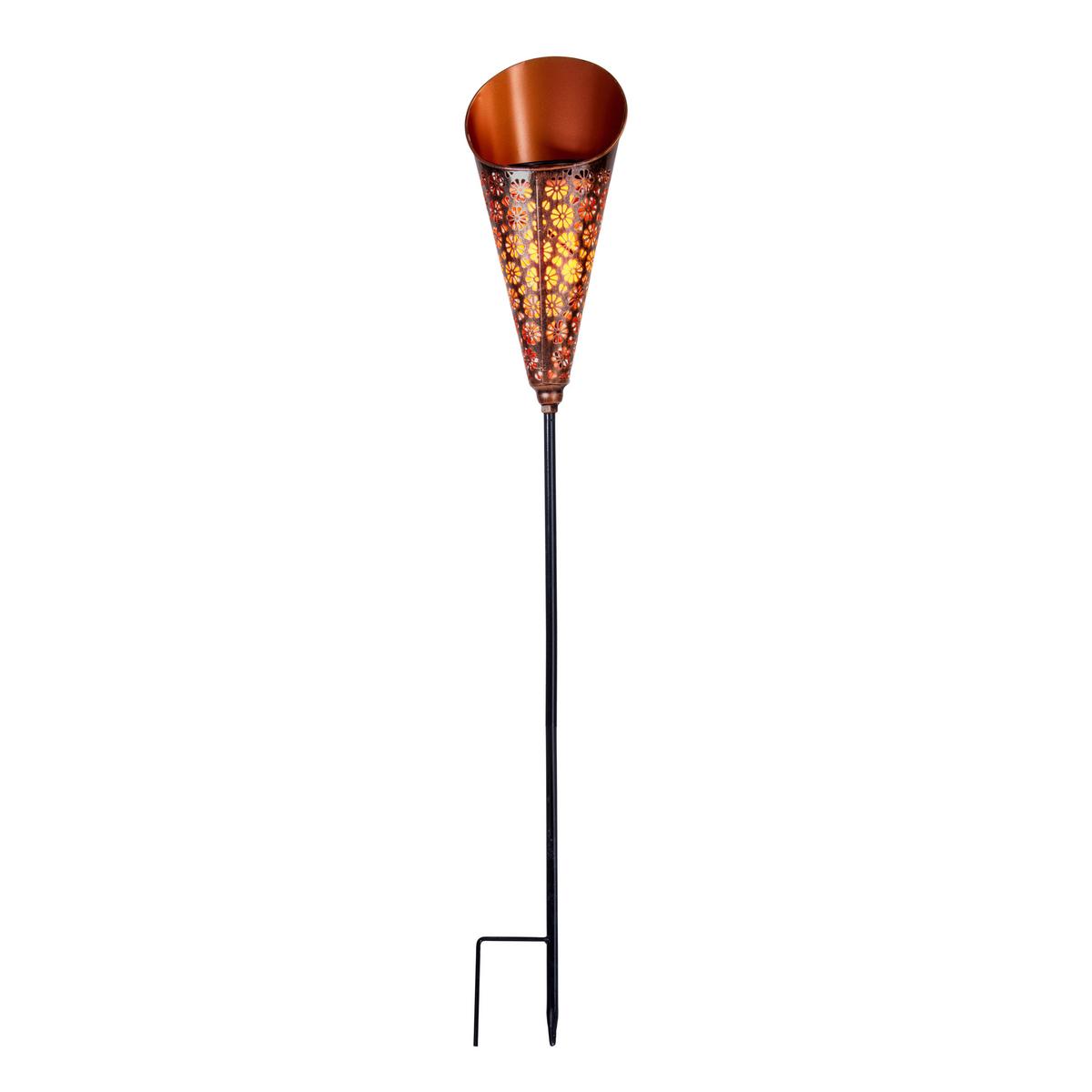 Solarleuchte 5296147 Torch - Schwarz/Kupferfarben, Basics, Kunststoff/Metall (15/12,5/96cm) - Näve