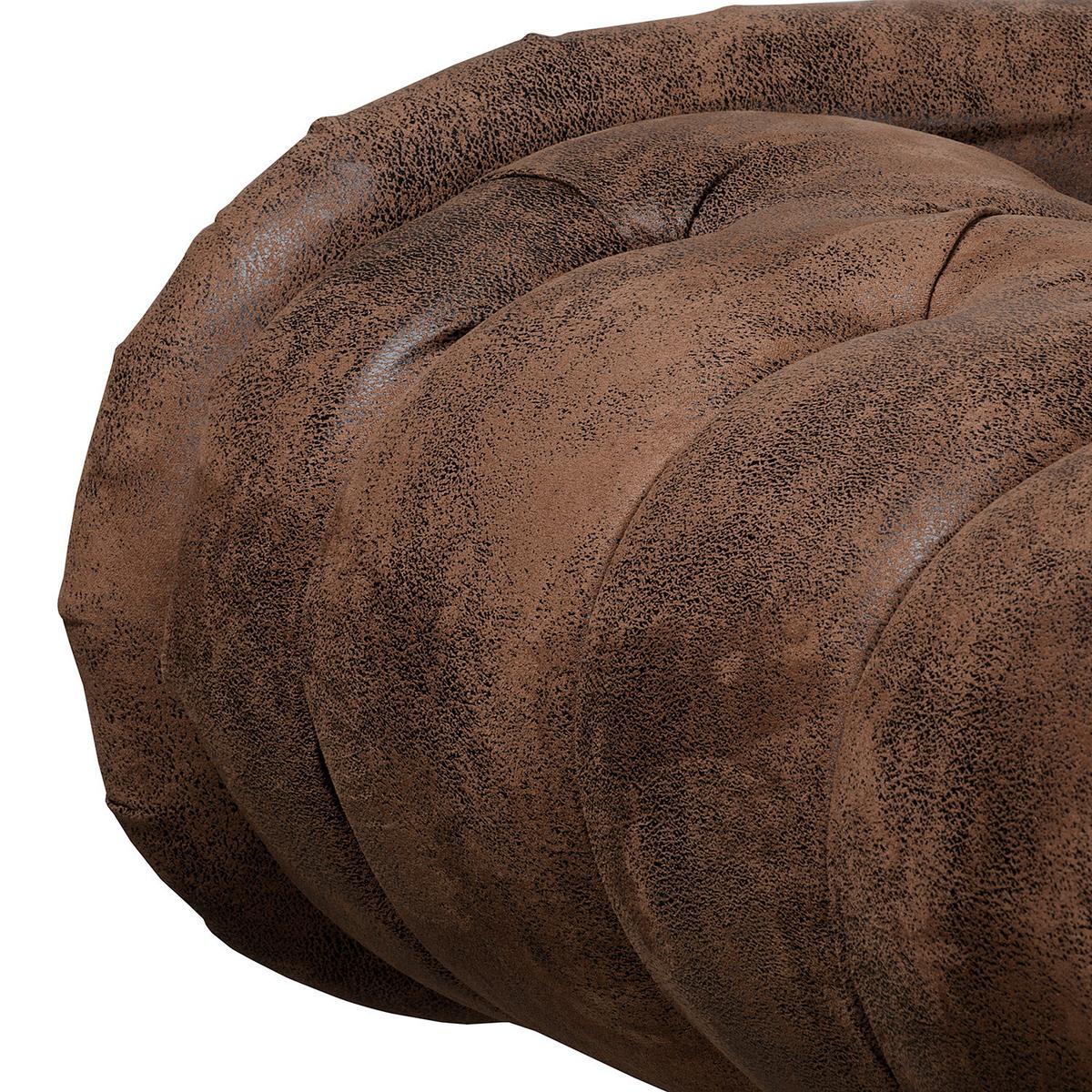 Récamiere Pako Dunkelbraun B: 185cm - Dunkelbraun/Braun, Design, Textil (185/93/75cm) - Livetastic