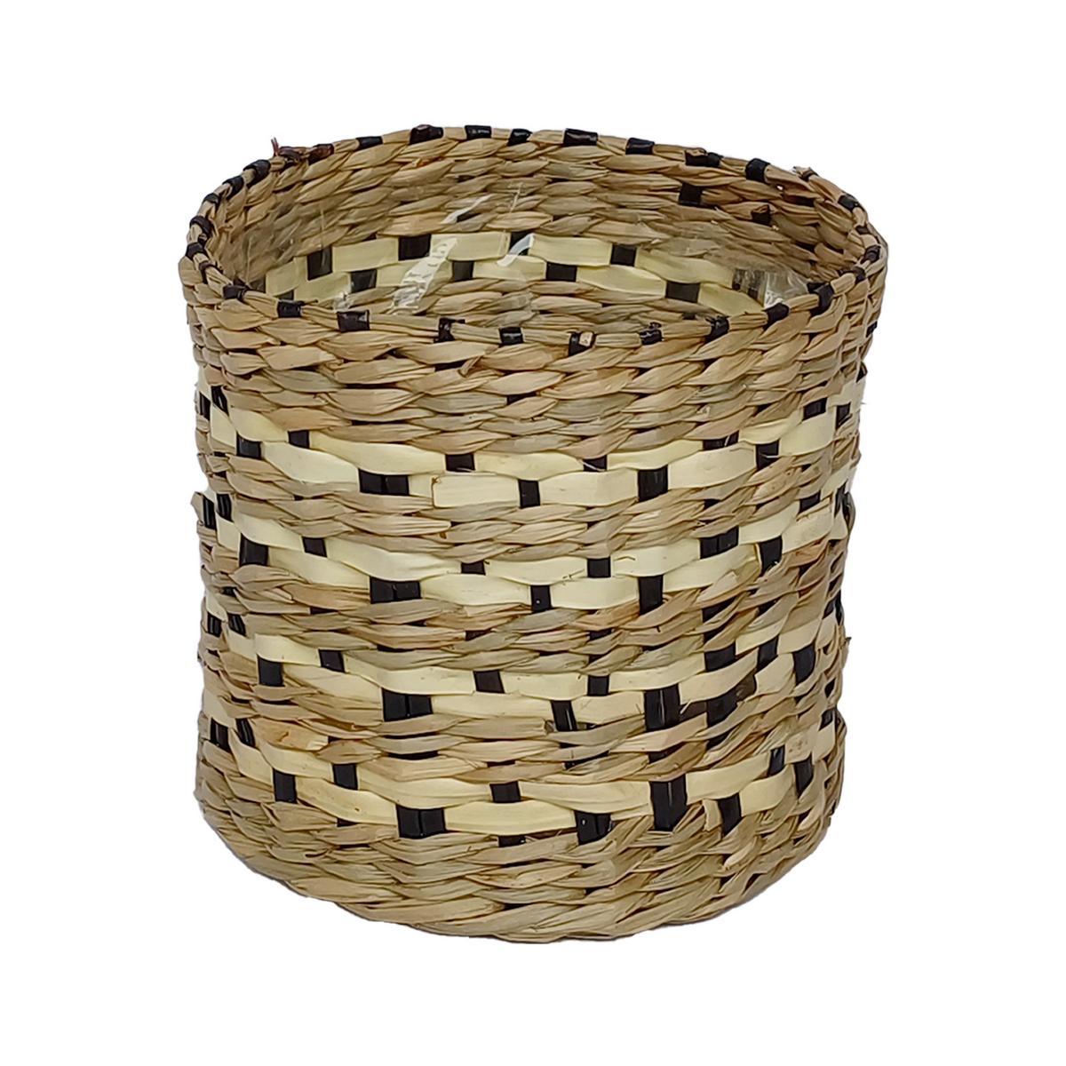 Kaspó Ryal - natúr színű, Konventionell, műanyag/természetes anyagok (14/13cm) - Ondega