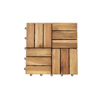 Terrassenfliese Finn 10er-set Je Ca. 30x30 Cm Akazienholz - Braun, MODERN, Holz/Kunststoff (30/2,4/30cm) - James Wood