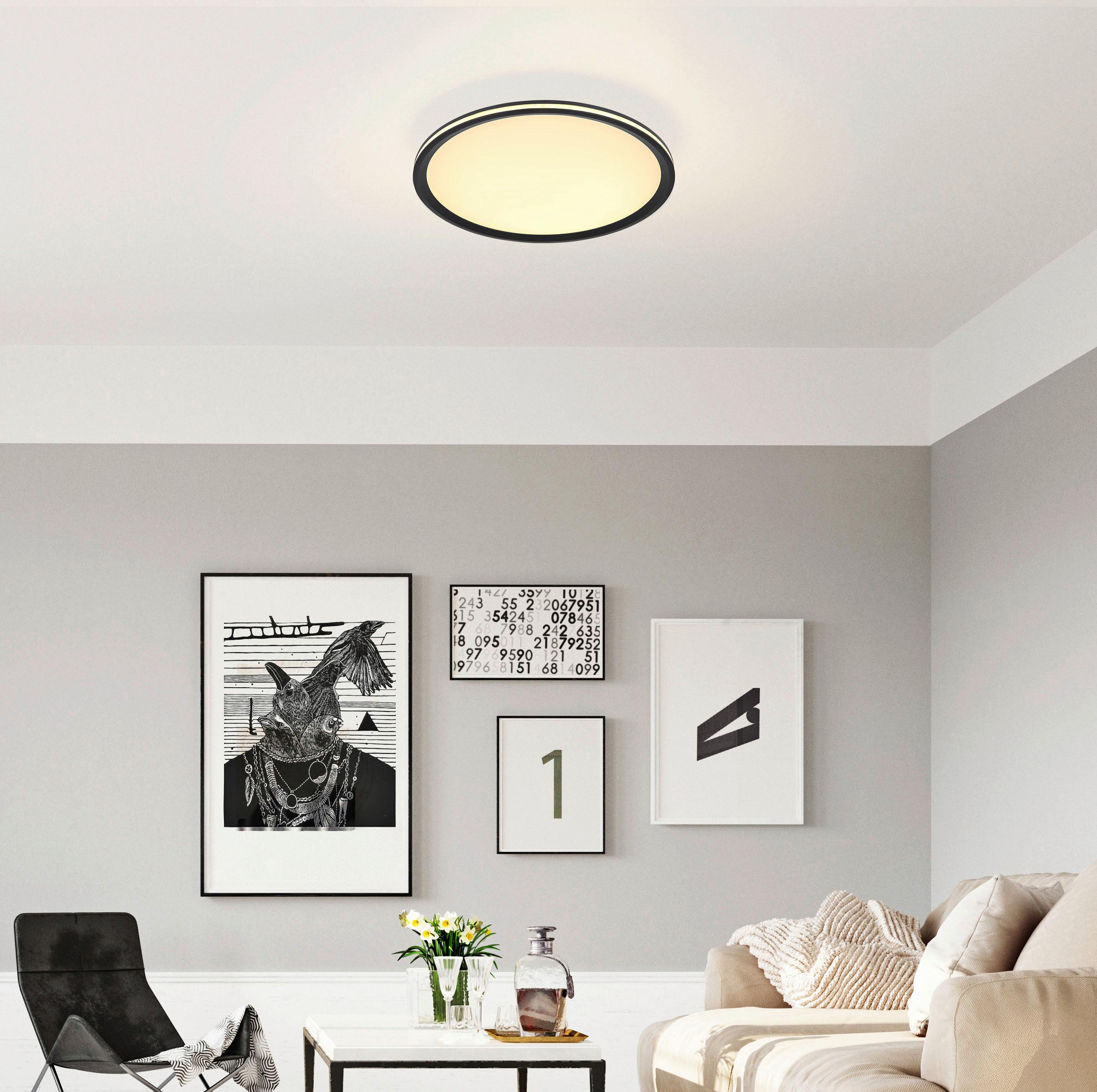 Led Mennyezeti Lámpa 41588d2 - fekete/opál, Design, műanyag/fém (50/5cm) - Globo