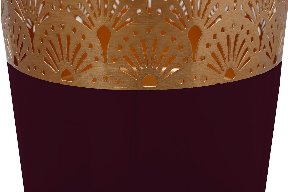 Bodenvase Art Deco Goldfarben Beere, D: 25 cm - Beere/Goldfarben, Trend, Metall (25/121cm) - Kayoom