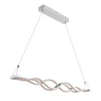 Led-hängeleuchte Pilla H: 140 Cm 1-Flammig Mit Glas - Klar/Chromfarben, Basics, Glas/Metall (95/7/140cm) - Globo