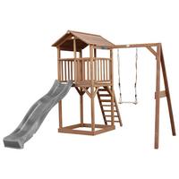 Spielturm A025.121.80 - Braun/Grau, KONVENTIONELL, Holz/Kunststoff (283,6/241,9/349cm) - Ambia Garden