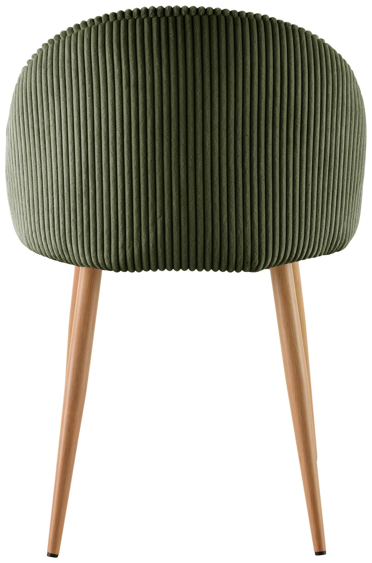 Stuhl Emilio - Eichefarben/Grün, LIFESTYLE, Holz/Textil (51/78/52cm) - Livetastic