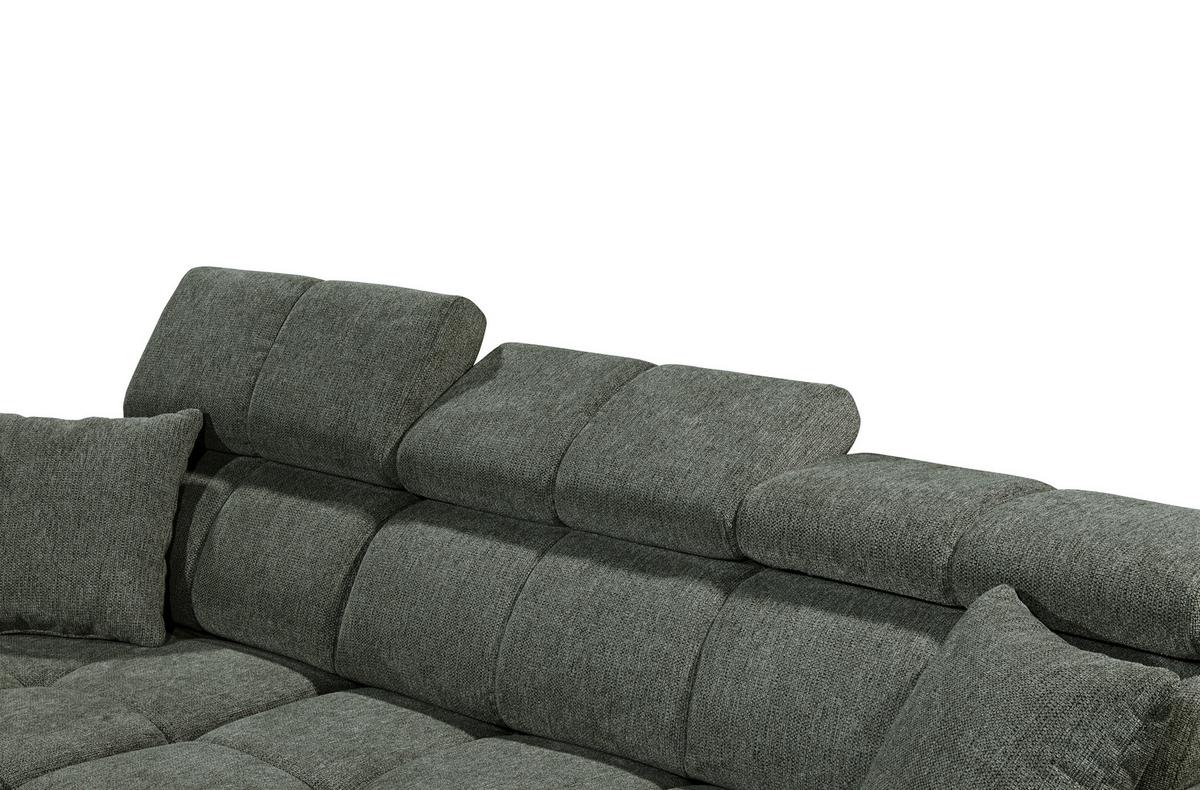 Ecksofa Sydney Dunkelgrün S: 172/268 Cm - Dunkelgrün/Schwarz, KONVENTIONELL, Textil (172/268cm) - MID.YOU
