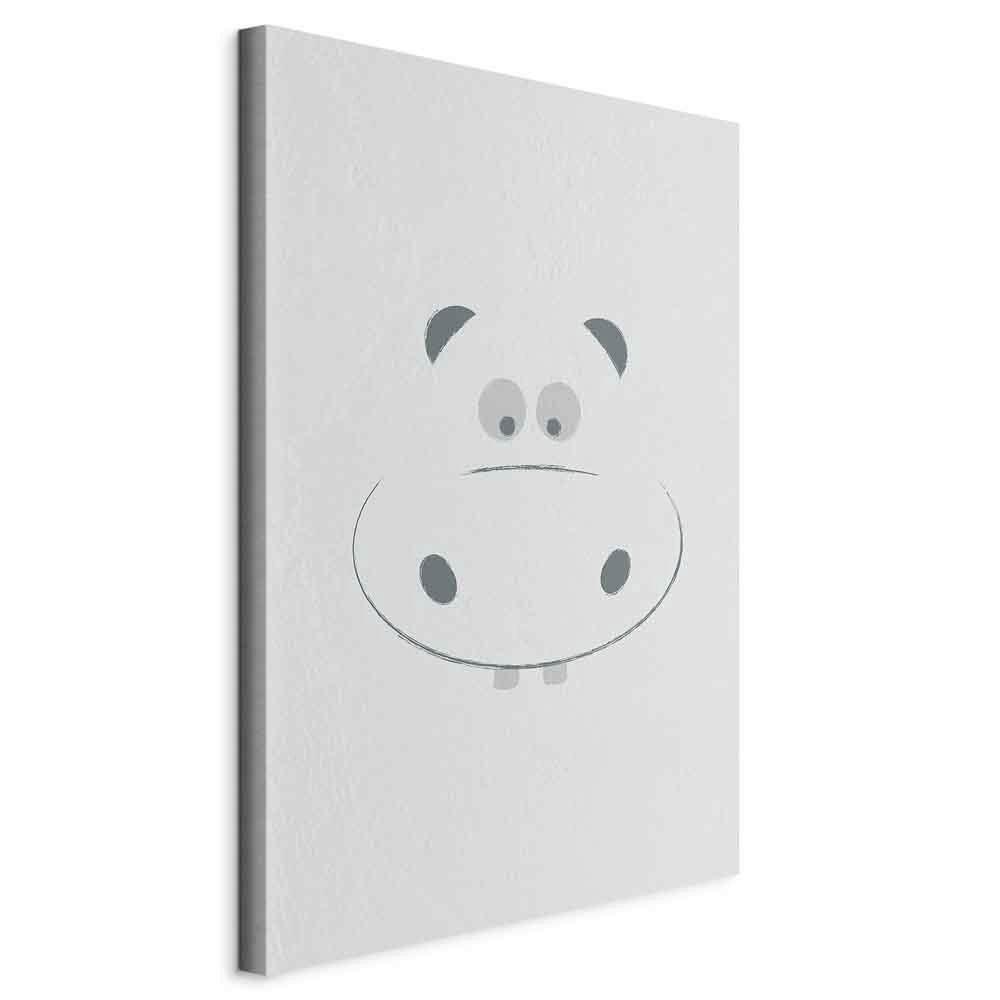 Leinwandbild Happy Hippie Grau Weiß B: 80 cm