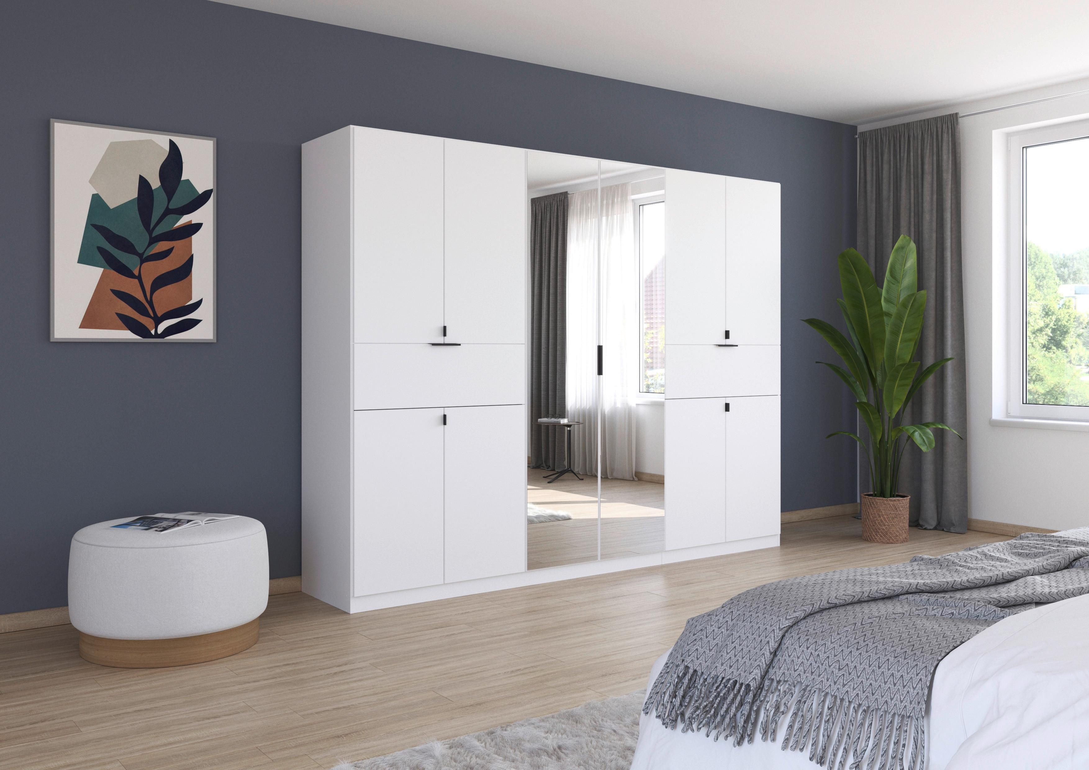 Drehtürenschrank Ticao Weiß B: 271 cm - Weiß, MODERN, Holzwerkstoff (271/210/54cm) - Rauch Möbel