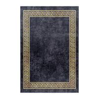 Flachwebteppich Fiesta - Goldfarben/Schwarz, Design, Textil (80/150cm) - Novel