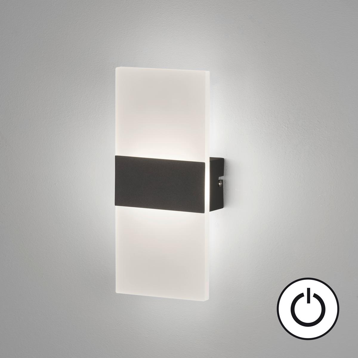LED-Wandleuchte 30523 Foder - Schwarz/Weiß, Design, Kunststoff/Metall (5/12/27cm) - Fischer & Honsel