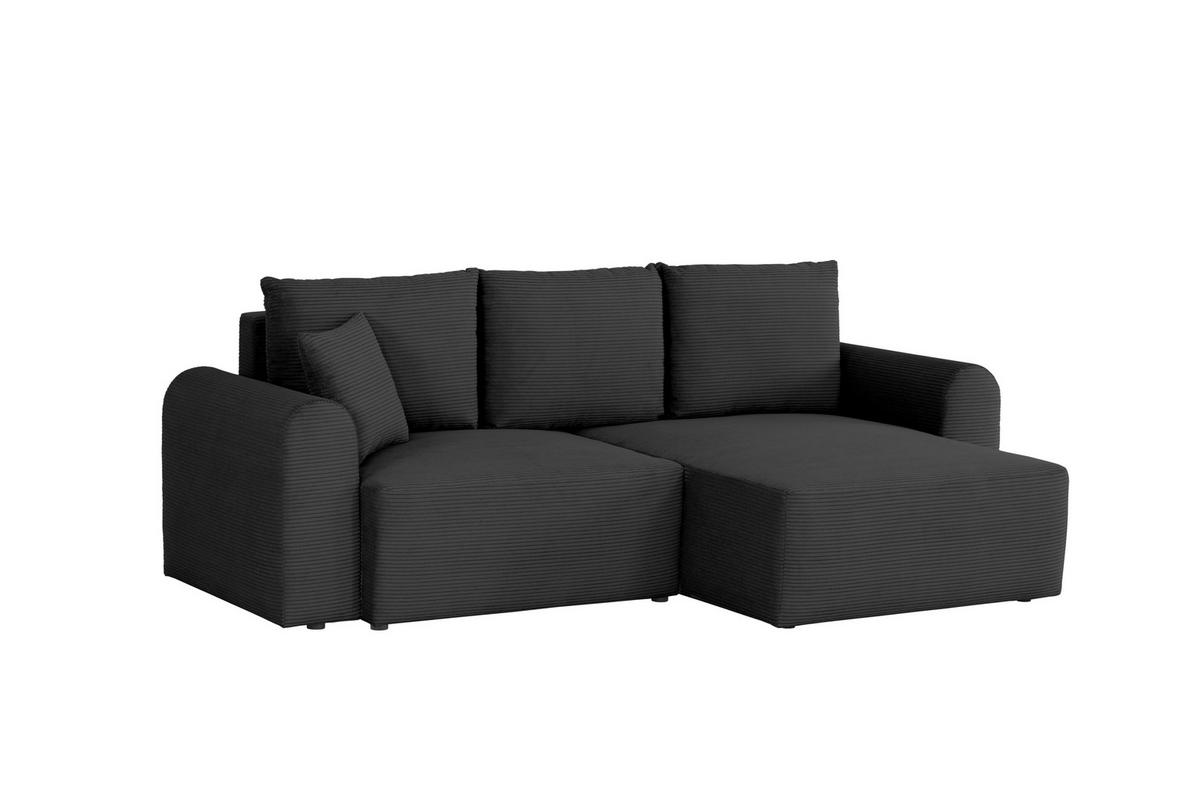 Ecksofa Jonilz Schwarz S: 250x151 Cm - Schwarz, Design, Textil (250/151cm) - MID.YOU