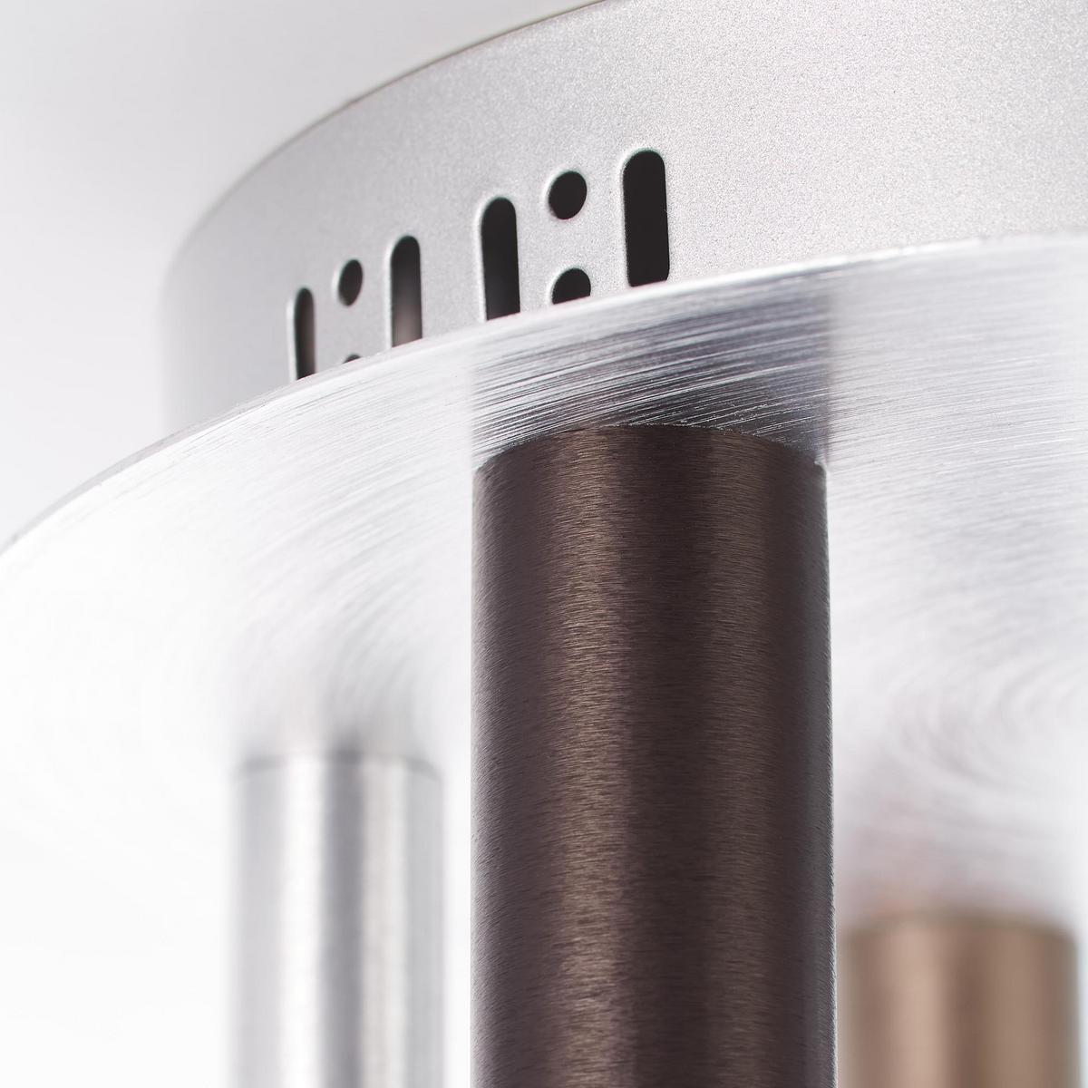 LED-Deckenleuchte G93765/20 Cembalo - Schwarz/Alufarben, Trend, Kunststoff/Metall (30/21,5cm) - Brilliant