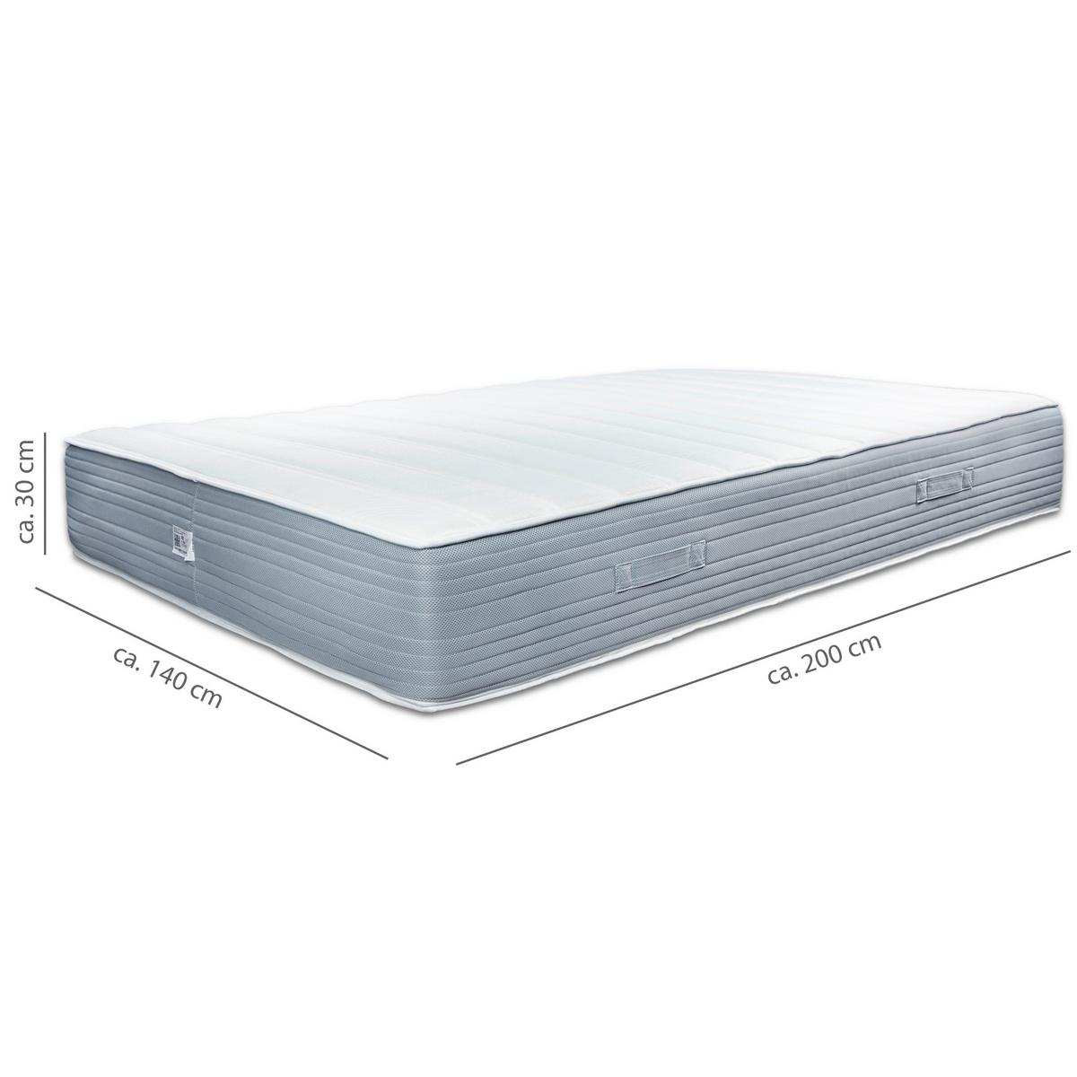Viscomatratze Boxlike Air 140x200 cm H2/H3/H4 H: 30 cm - Weiß, Basics, Textil (140/200cm) - MID.YOU