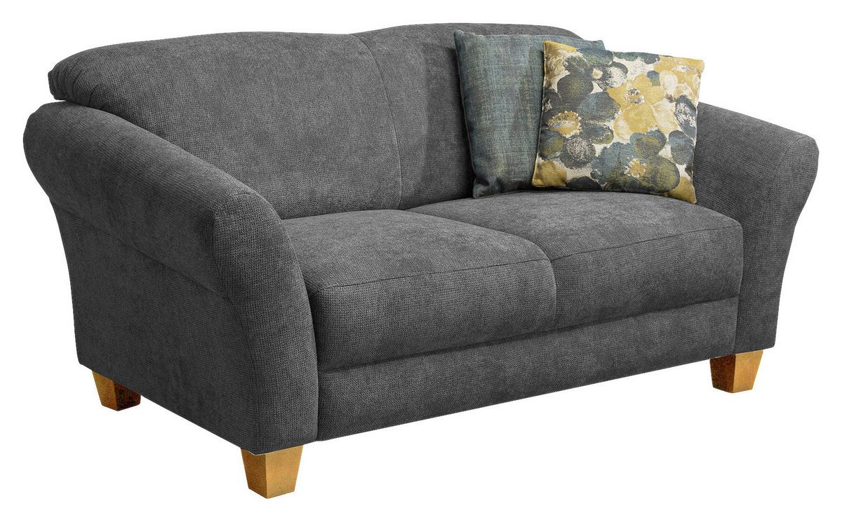 2-Sitzer Sofa Gotland grau Rücken echt, 163x84x89 cm - Naturfarben/Grau, KONVENTIONELL, Textil (163/84/89cm) - Sit & More