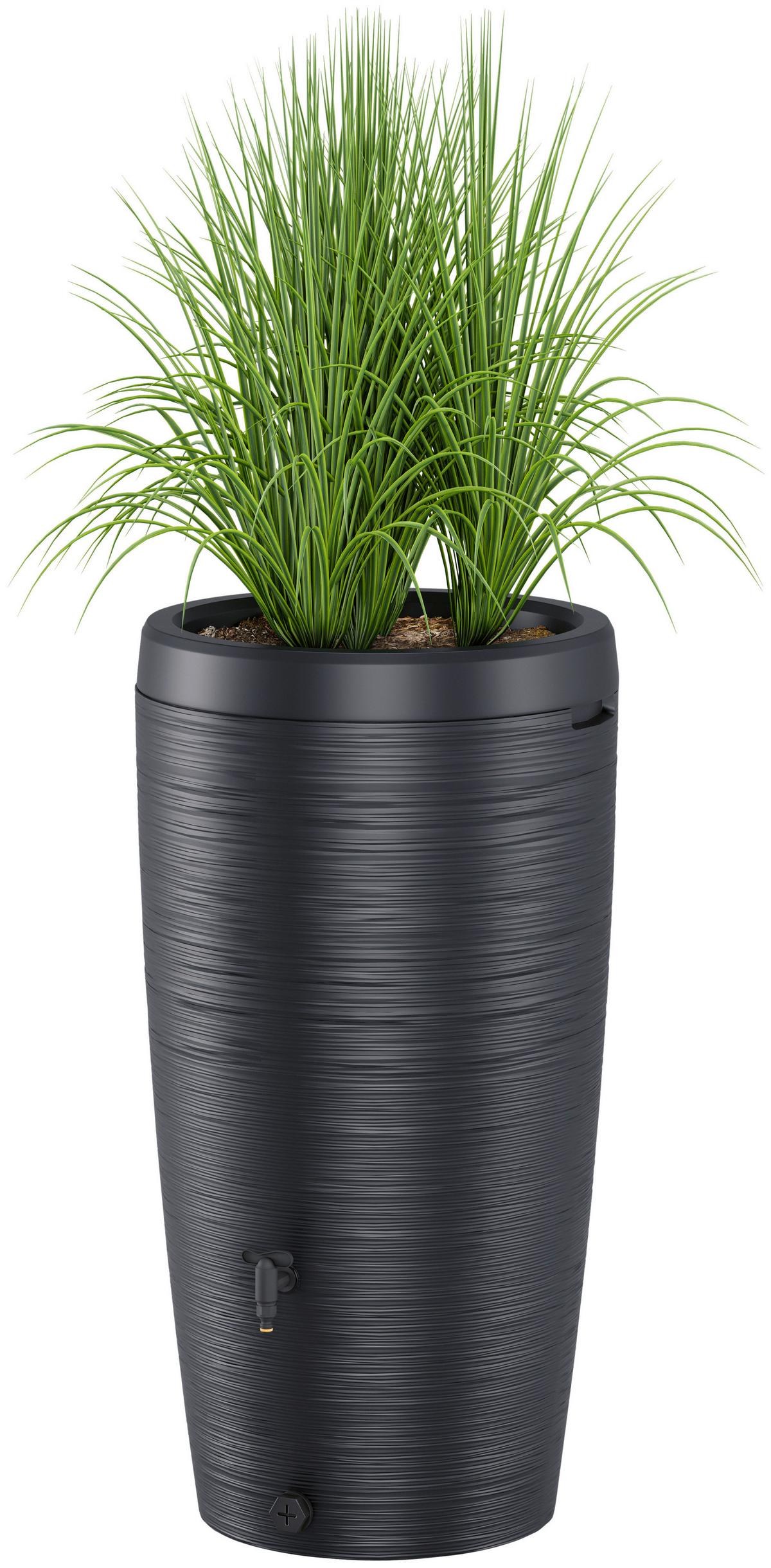 Nádrž na dešťovou vodu GUBO - antracitová, Konvenční, plast (59,5/112/59,5cm) - Mömax