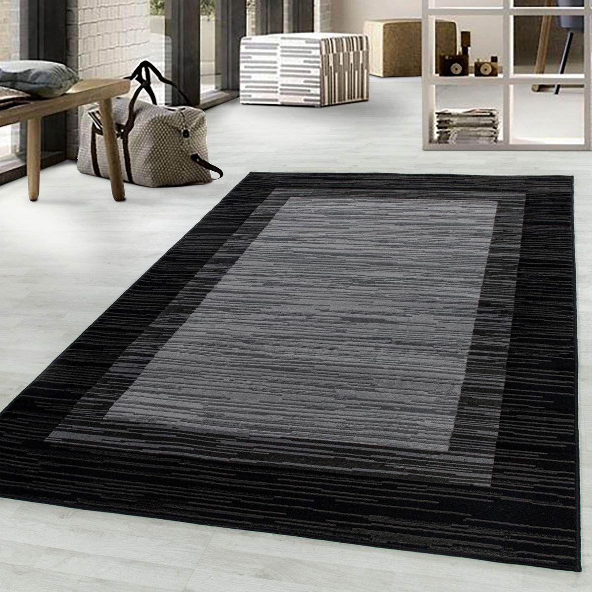 Webteppich Schwarz Naturfaser Base 120x170 cm - Schwarz, Design, Textil (120/170cm)