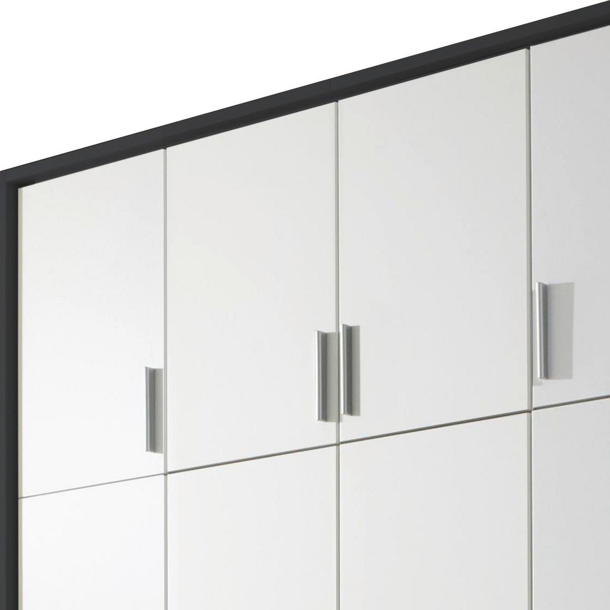 Drehtürenschrank Mit Laden 185cm Hildesheim, Weiß/grau - Weiß/Grau, Design, Holzwerkstoff (185/231/56cm) - Rauch Möbel