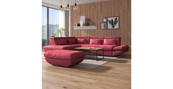 Wohnlandschaft Park - Koralle/Schwarz, MODERN, Textil (311/233cm) - Luca Bessoni