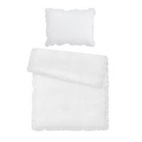 POSTEĽNÁ BIELIZEŇ Ruschen, 70/90 140/200cm - biela, Romantik / Landhaus, textil (140/200cm) - Zandiara