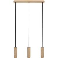 HÄNGELEUCHTE 8520344 madera 3/Eiche/Schwarz - Schwarz/Naturfarben, Natur, Holz (52/90-140cm)