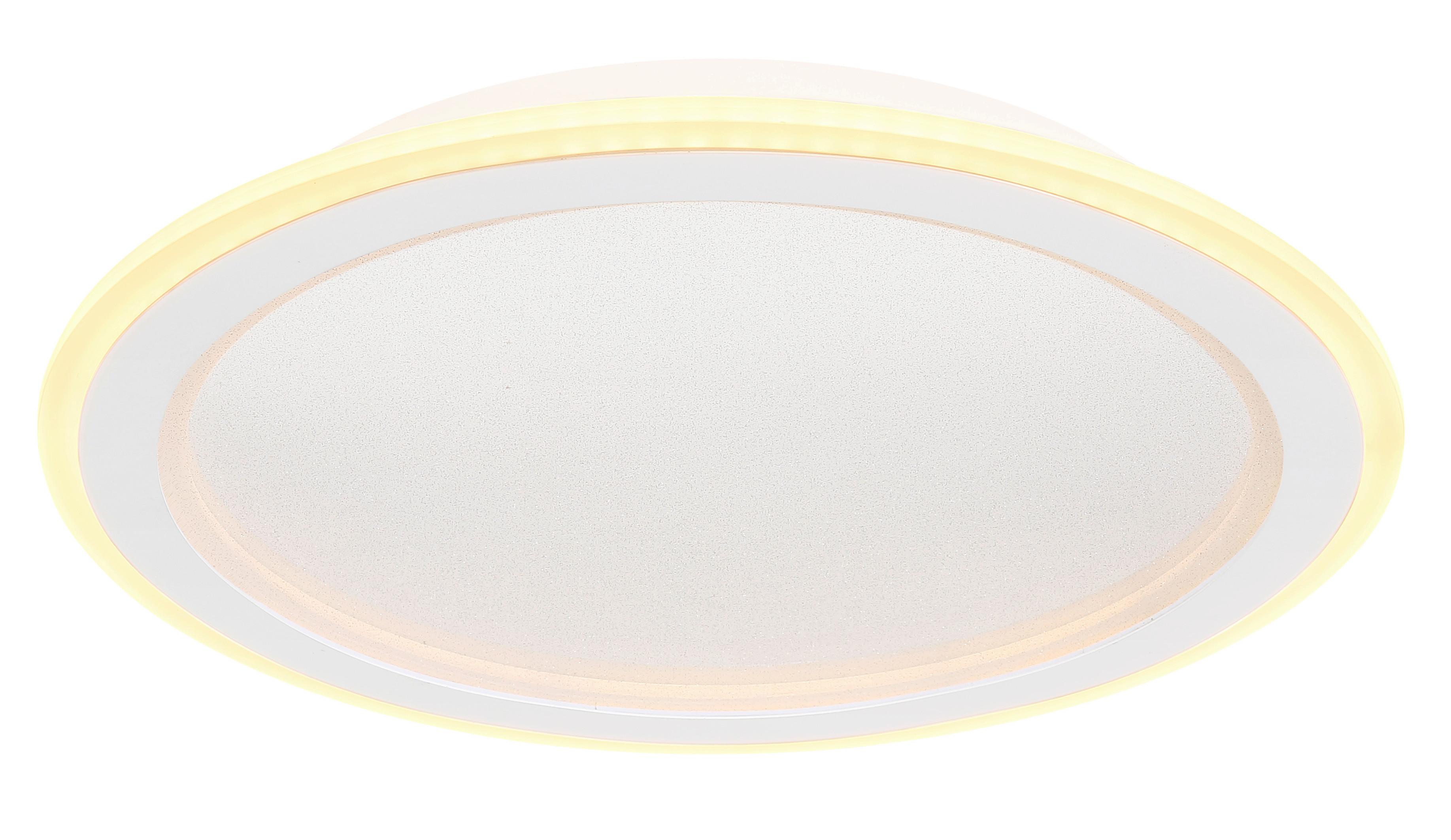 LED-Deckenleuchte Tini - Opal/Weiß, Trend, Kunststoff/Metall (40/5cm) - Globo