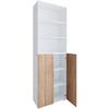 Aktenschrank Lona Weiß, Eiche Dekor B: 70cm - Weiß/Sonoma Eiche, Design, Holzwerkstoff (70/220/39cm) - MID.YOU