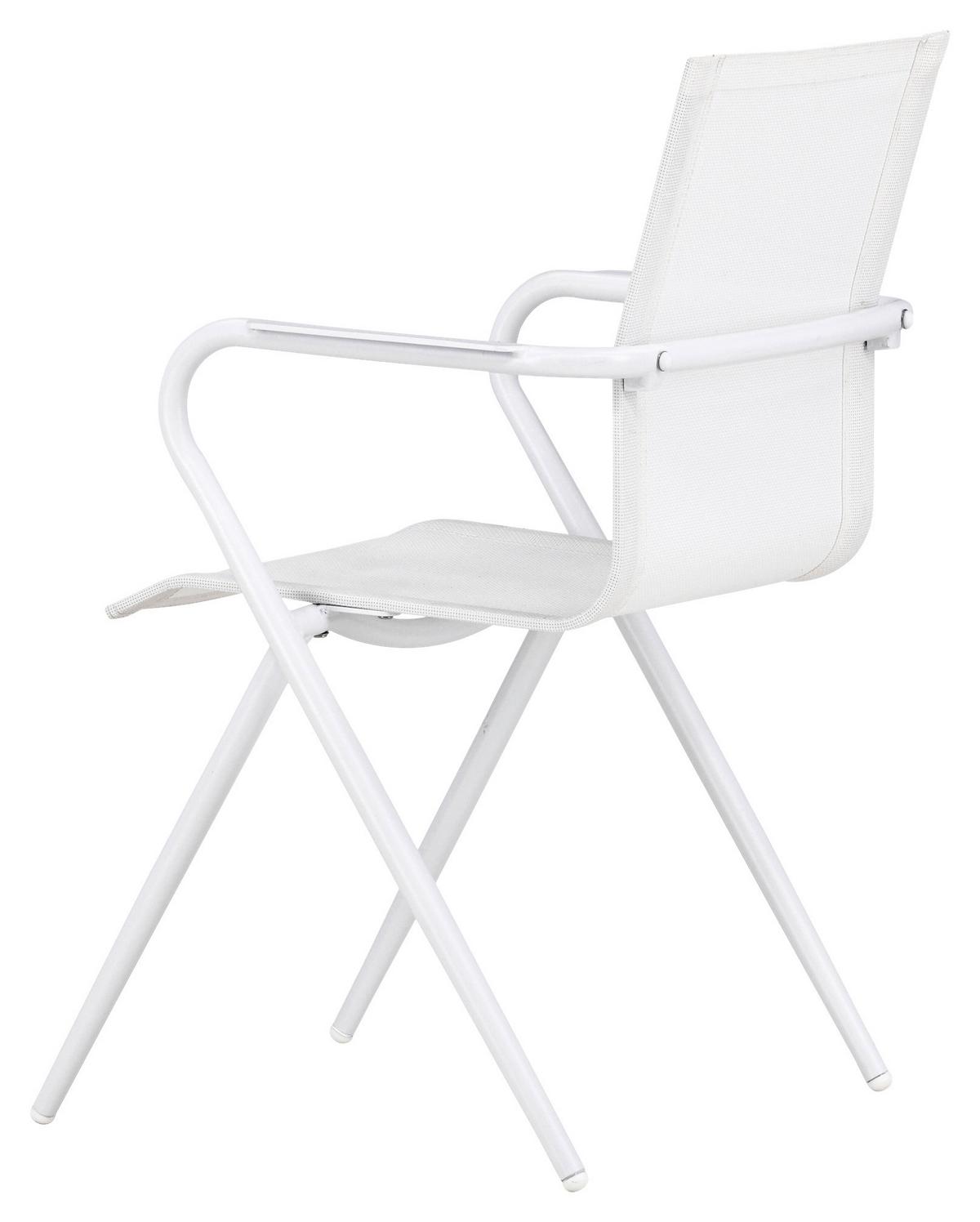 Stapelsessel Aluminium - Weiß, KONVENTIONELL, Metall (58/86/63cm) - Gardenson