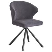 Židle s područkami šedá - černá/tmavě šedá, Lifestyle, kov/textil (55/82/58cm) - Based