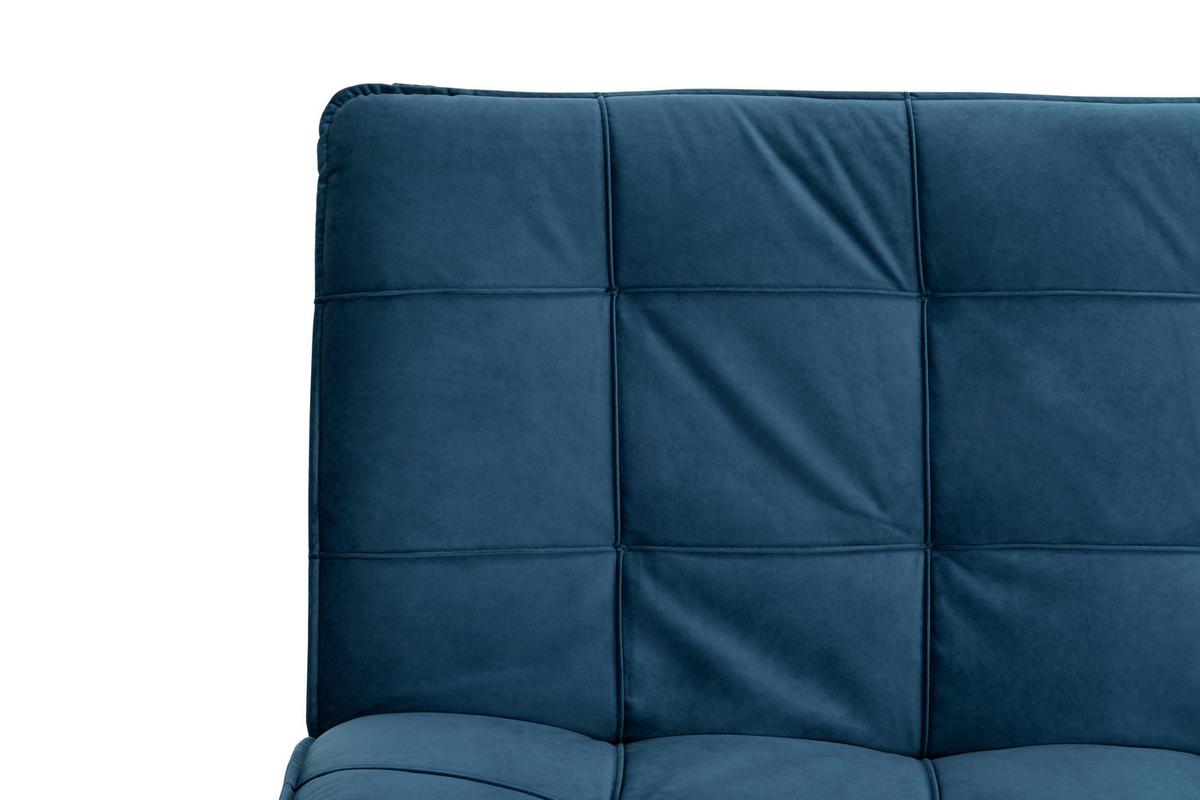 3-Sitzer-Sofa Mit Schlaffunktion Tuvalu B: 195cm - Blau/Schwarz, Design, Holz/Textil (195/96/96cm) - MID.YOU