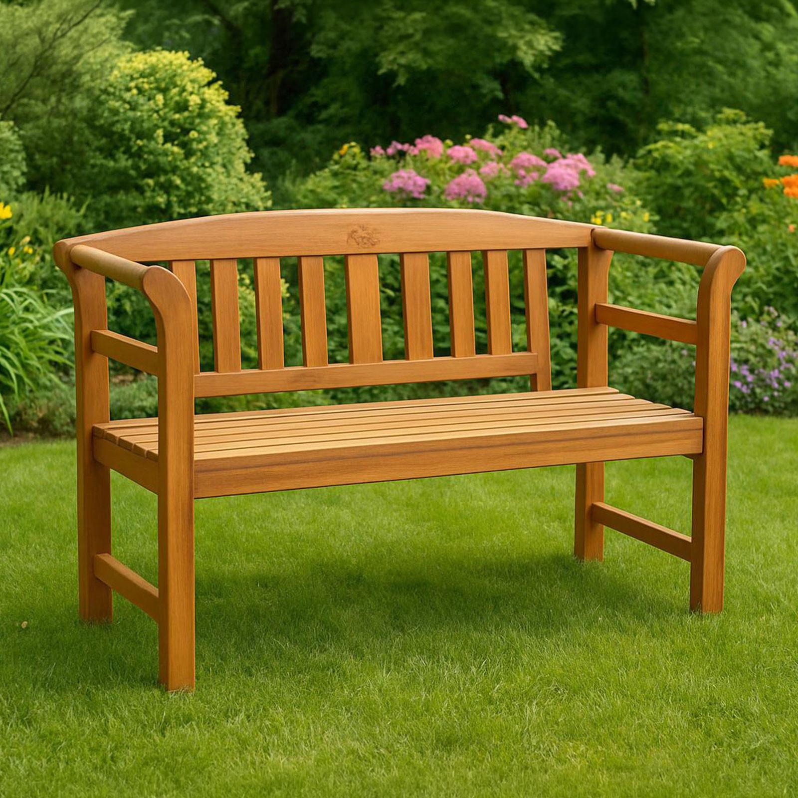 Gartenbank Akazie Braun Lxbxh: 115x48,5x82 Cm - Akaziefarben, Basics, Holz (115/48,5/82cm)